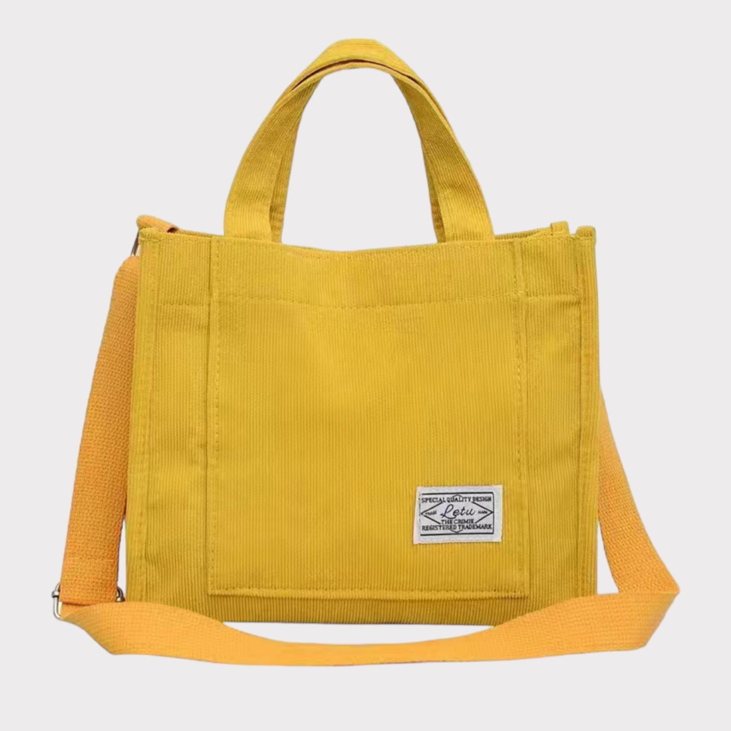 Corduroy Book Bag (Yellow)
