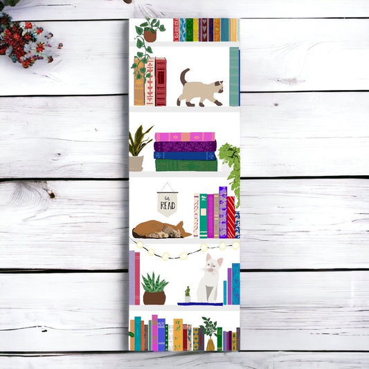 Classics & Cats Bookshelf Bookmark