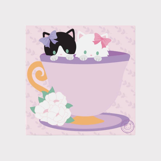 Tea Party Cats Sticky Notes