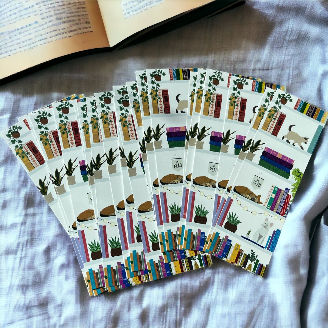 Classics & Cats Bookshelf Bookmark