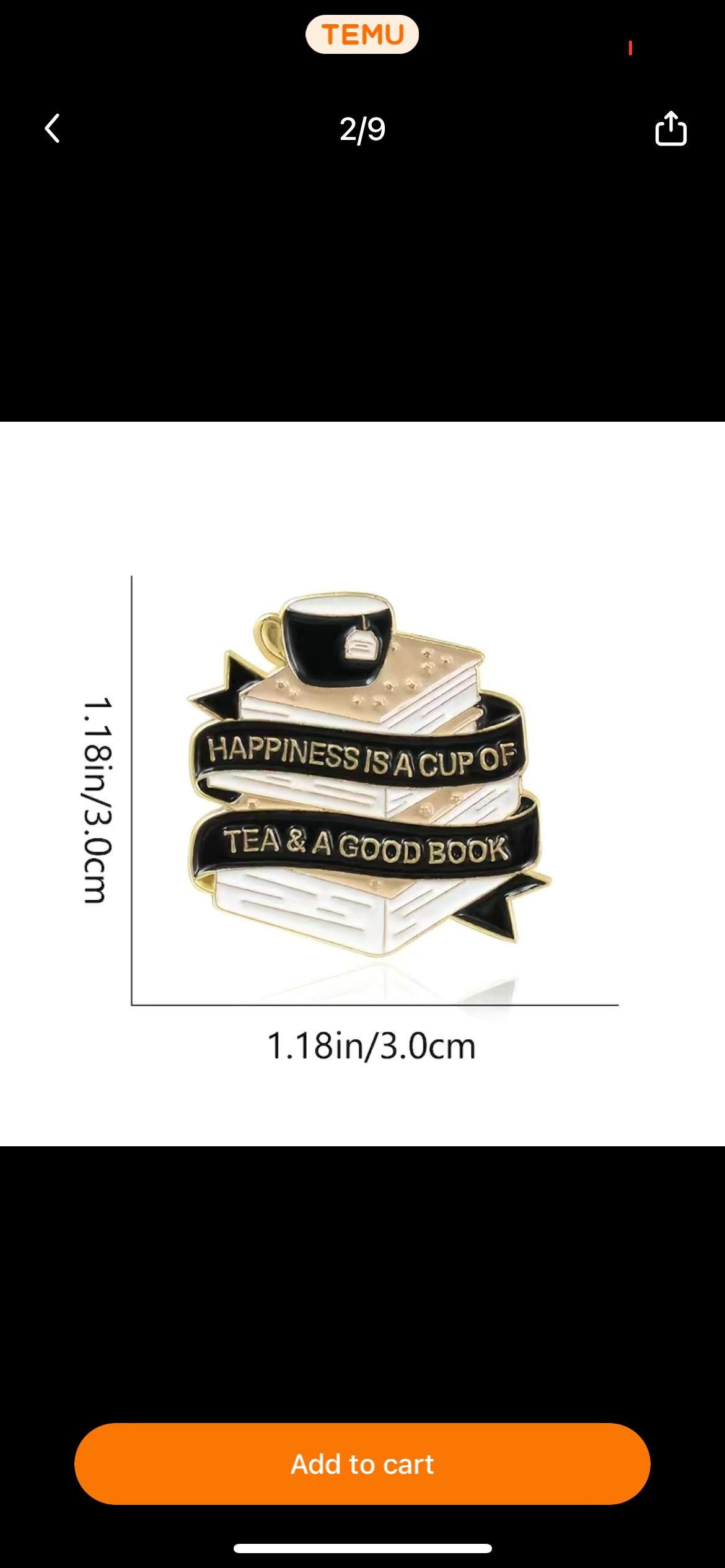 Tea & A Good Book Pin