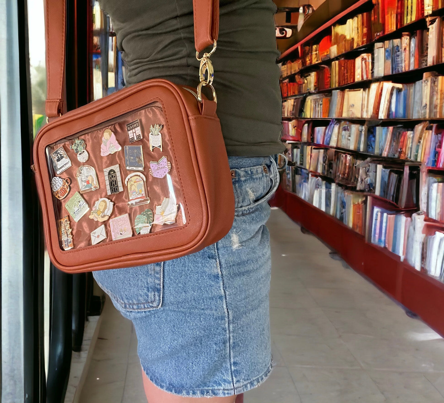 Vegan Leather Crossbody Itabag