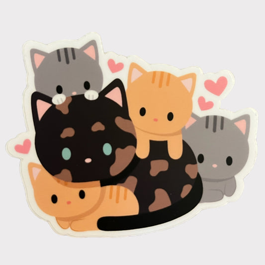 Pile of Cats Vinyl Sticker