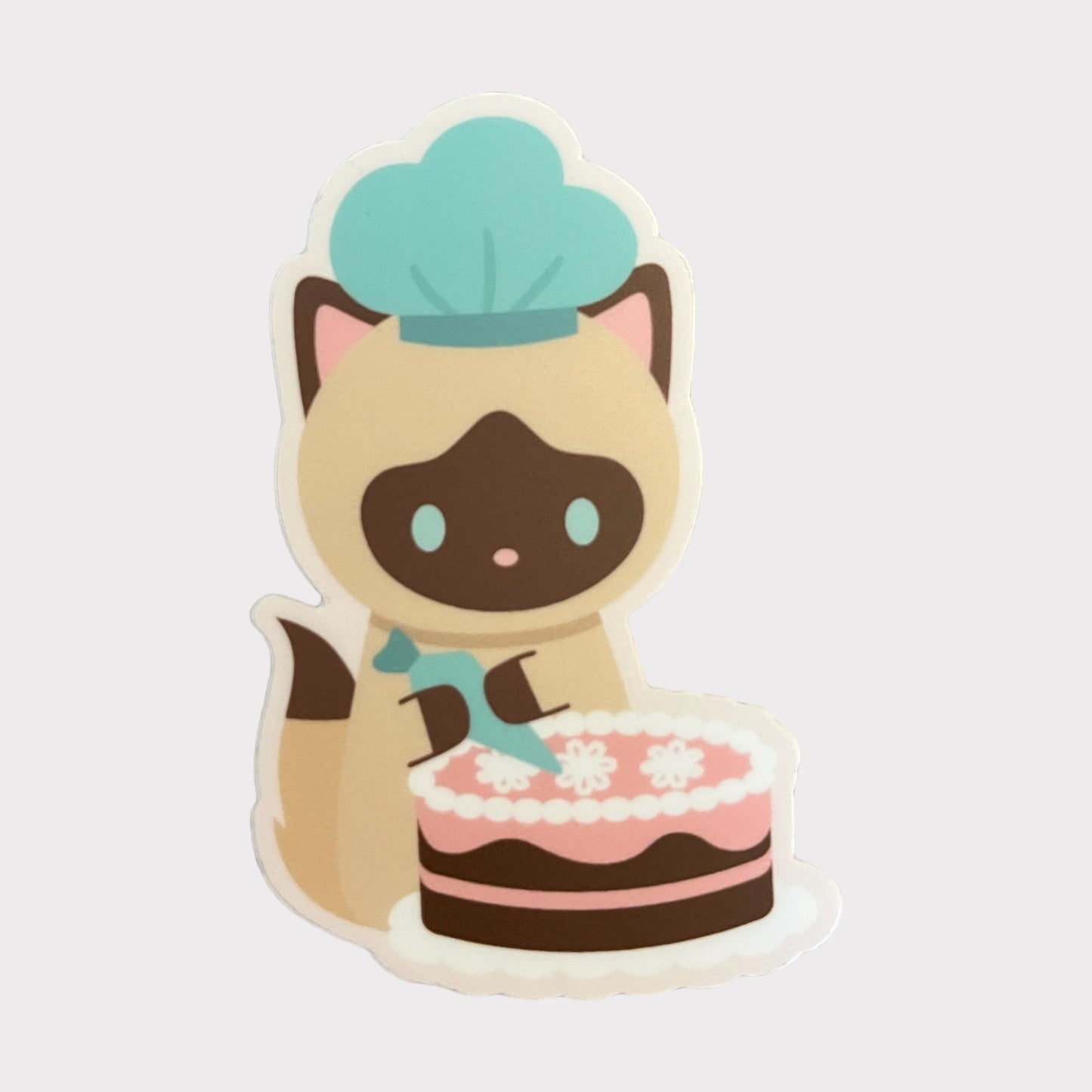 Baker Siamese Cat Vinyl Sticker