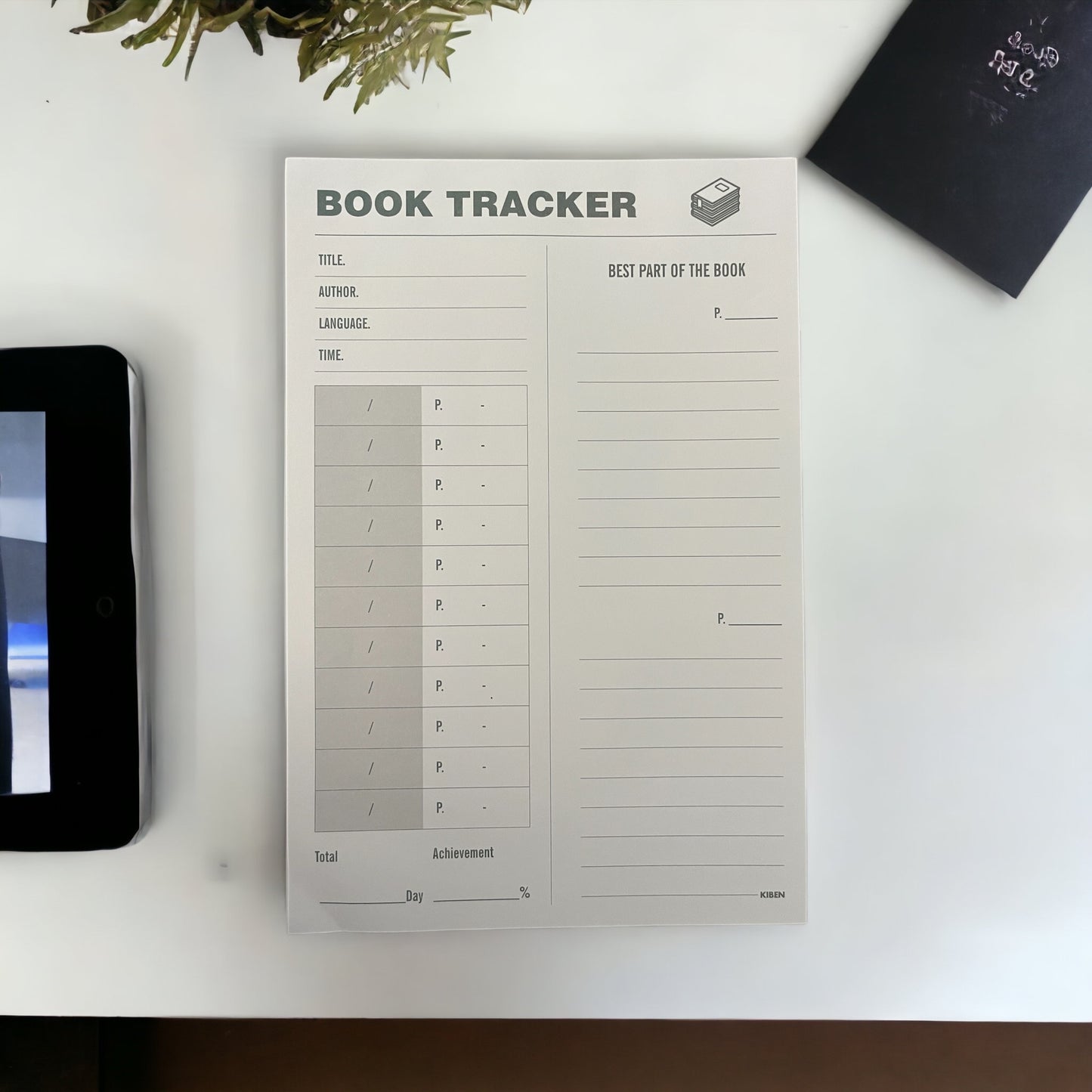 Book Tracker Flip Planner