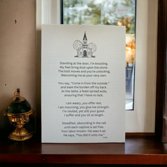 Poem Print: For The Church