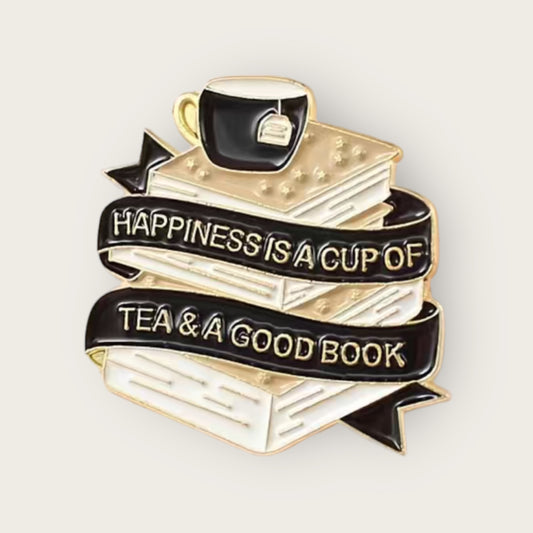 Tea & A Good Book Pin