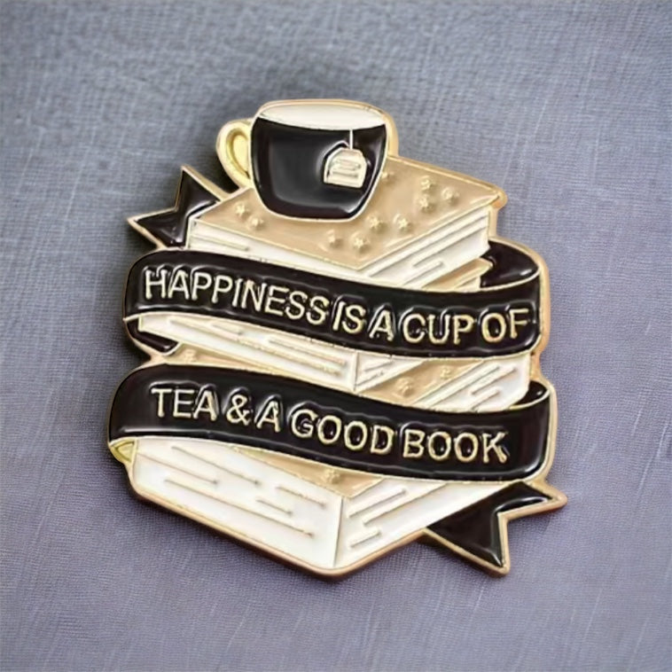 Tea & A Good Book Pin